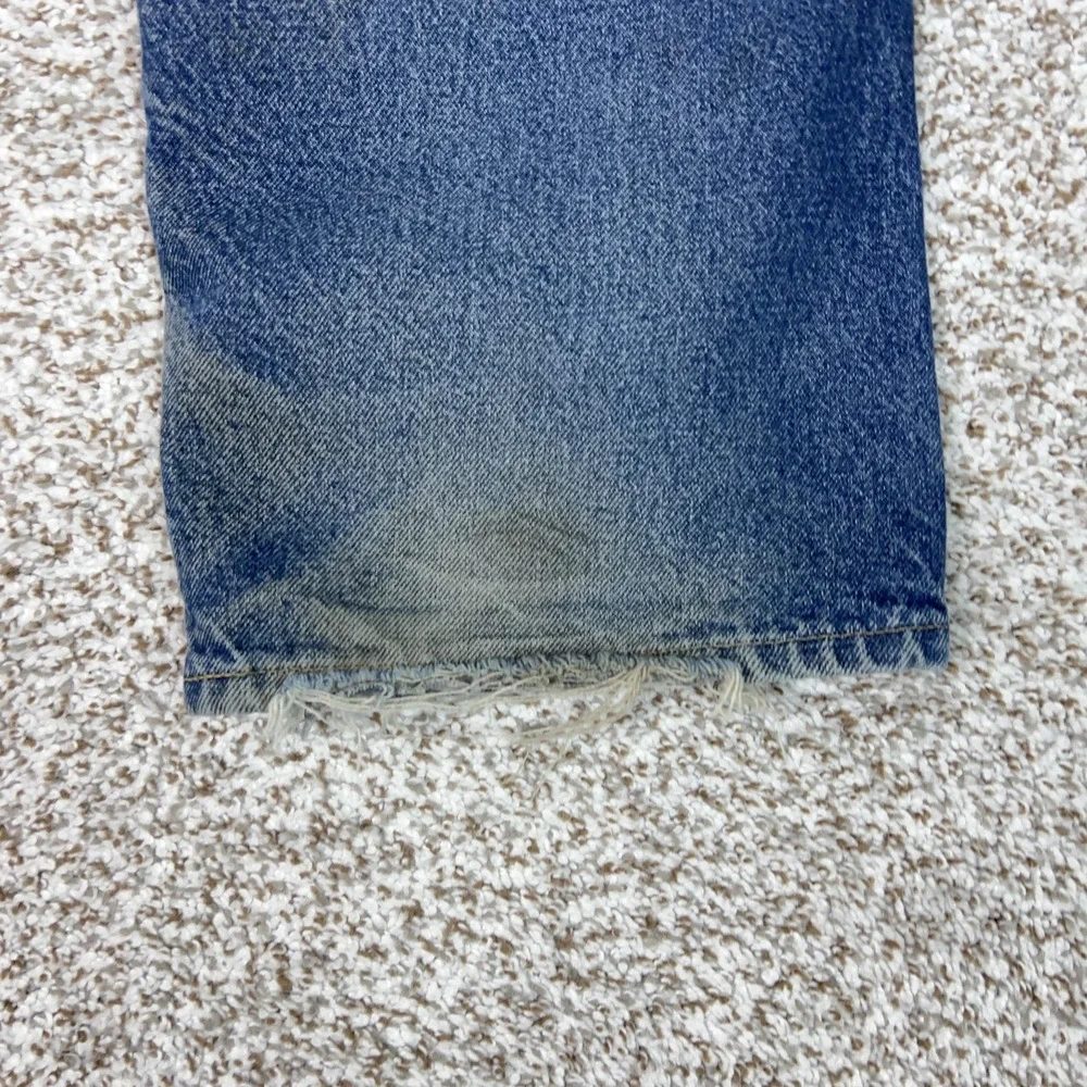 Vintage OshKosh Bgosh Jeans Mens 38x32 Blue Flannel Lined Plaid Straight Leg USA